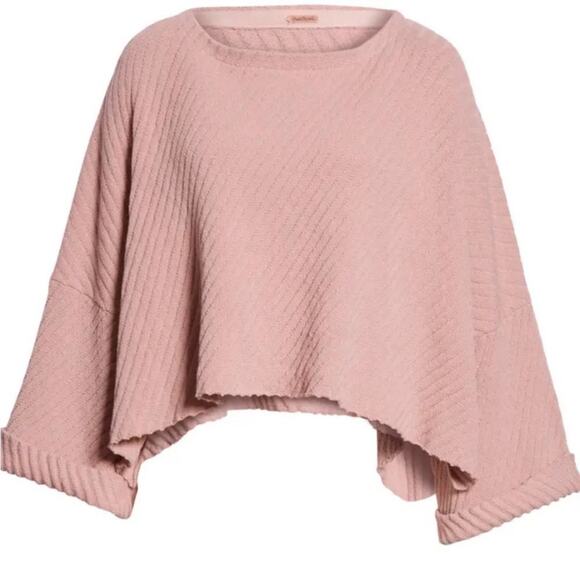 FREE PEOPLE Can’t Wait Pink Women's Sweater poncho Size MEDIUM - Picture 12 of 12
